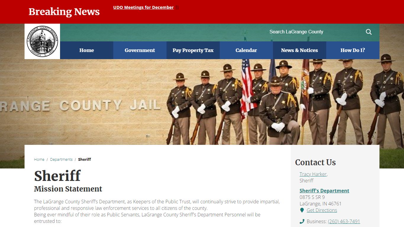 Sheriff / LaGrange County, Indiana
